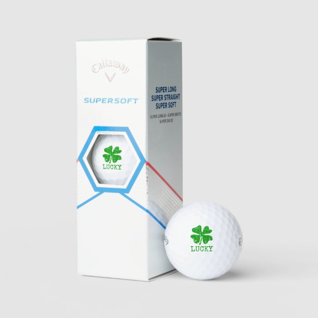 Pelotas De Golf Lucky green cuatro trébol de hojas personalizadas (Embalaje)