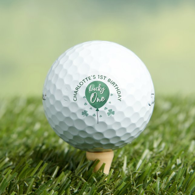 Pelotas De Golf Lucky One cumpleaños St Patricks Day Trébol  (Camiseta in situ)
