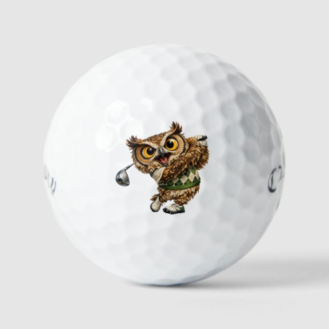 Pelotas de Golf Lucky Owl Callaway Supersoft (Anverso)
