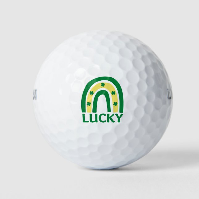 Pelotas De Golf Lucky Shamrock Rainbow St Patrys (Anverso)