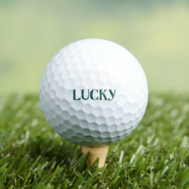 Pelotas De Golf Lucky St. Patrick's Day Argyle Pattern Text