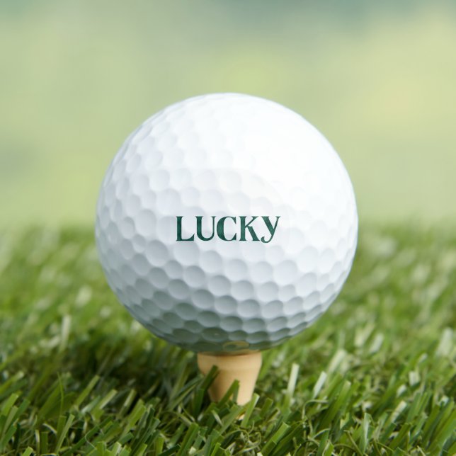 Pelotas De Golf Lucky St. Patrick's Day Argyle Pattern Text (Camiseta in situ)