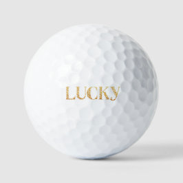Pelotas De Golf Lucky St. Patrick's Day Gold Leaf Pattern