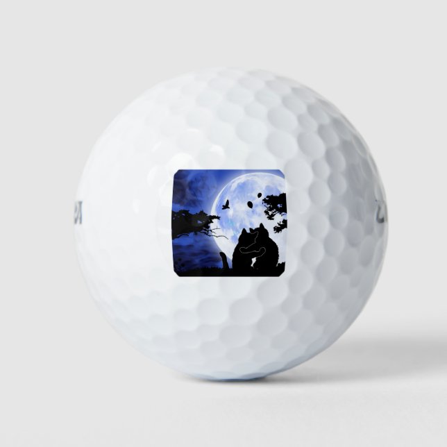Pelotas De Golf luna llena de gato (Anverso)