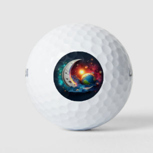 Pelotas De Golf Luna y estrellas