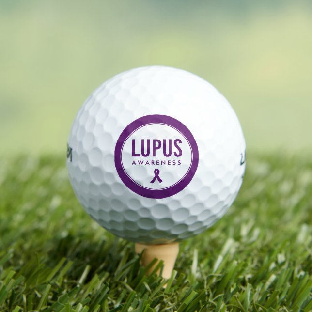 Pelotas De Golf Lupus Awareness Ribbon Purple (Camiseta in situ)