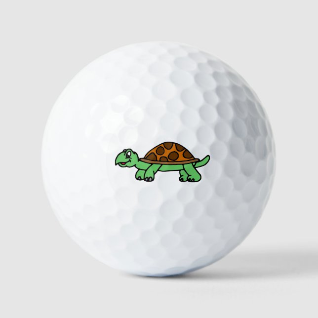 Pelotas De Golf Lustiege Schildkröte  (Anverso)