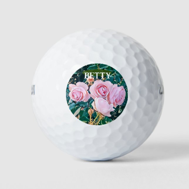 Pelotas De Golf luxe romantic flowers botanical wallpaper (Anverso)