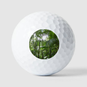 Pelotas De Golf Luz solar a través de la selva tropical con cubier