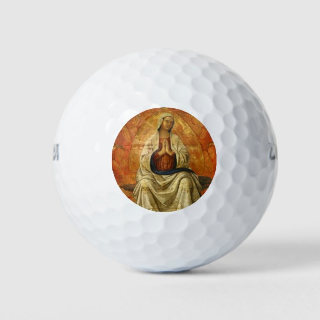 Pelotas De Golf Madonna en Gloria (Virgen María Enstronada) (Anverso)