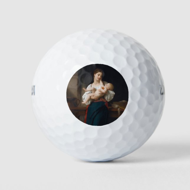 Pelotas De Golf Madre e hijo (por Bouguereau) (Anverso)