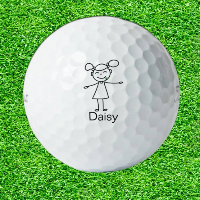 Pelotas De Golf Madres de golf del día de la madre (Tee off with a doodle of joy!)