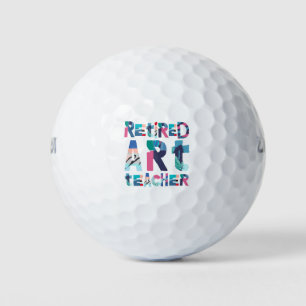 Pelotas De Golf Maestra de Arte Jubilado enseñando regalo de jubil