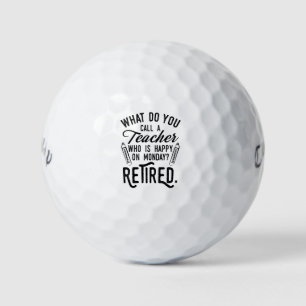 Pelotas De Golf Maestra jubilada Jefe de la Jubilación Escolar