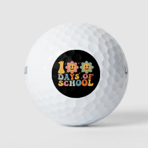 Pelotas De Golf Maestro Niños Retro Groovy 100 Días de Escuela 