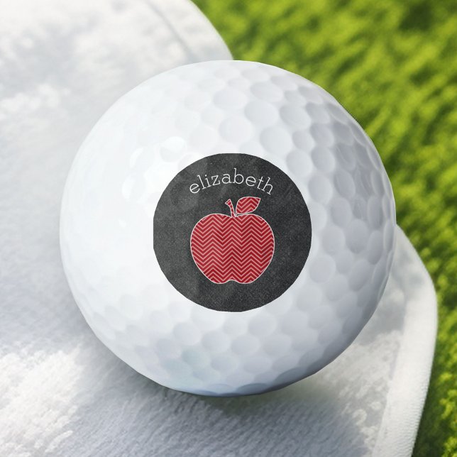 Pelotas De Golf Maestro personalizado Apple con patrón Chevron a l (Custom Golf Balls)