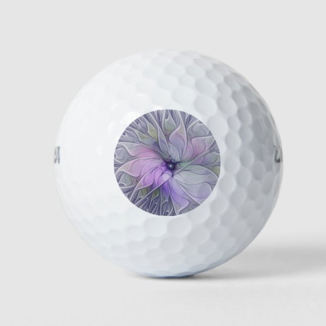 Pelotas De Golf Magnífica Belleza Moderna Resumen Flor de Arte Fra (Anverso)