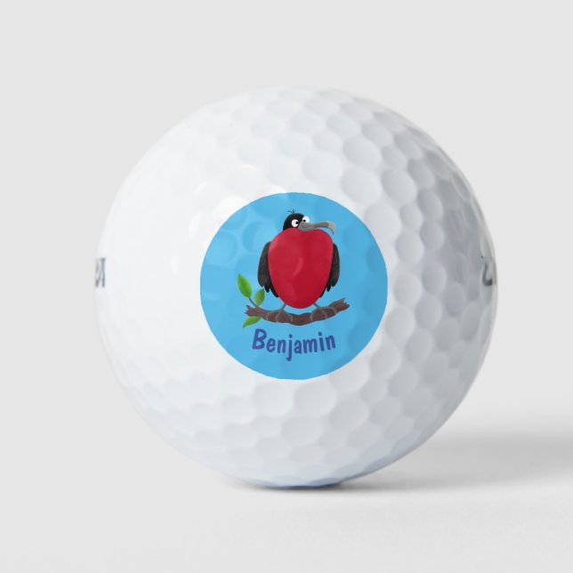 Pelotas De Golf Magnífico personalizado de pájaro fragata (Anverso)