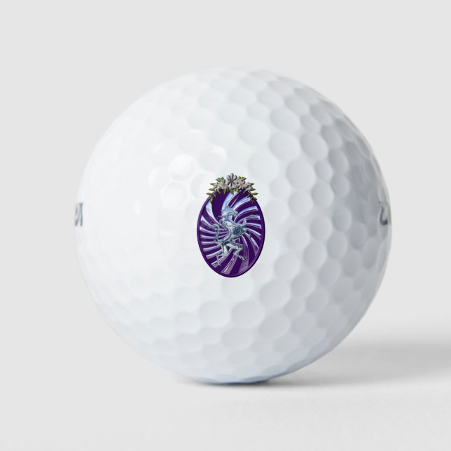 Pelotas De Golf Magnífico Unicornio Mítico (Anverso)