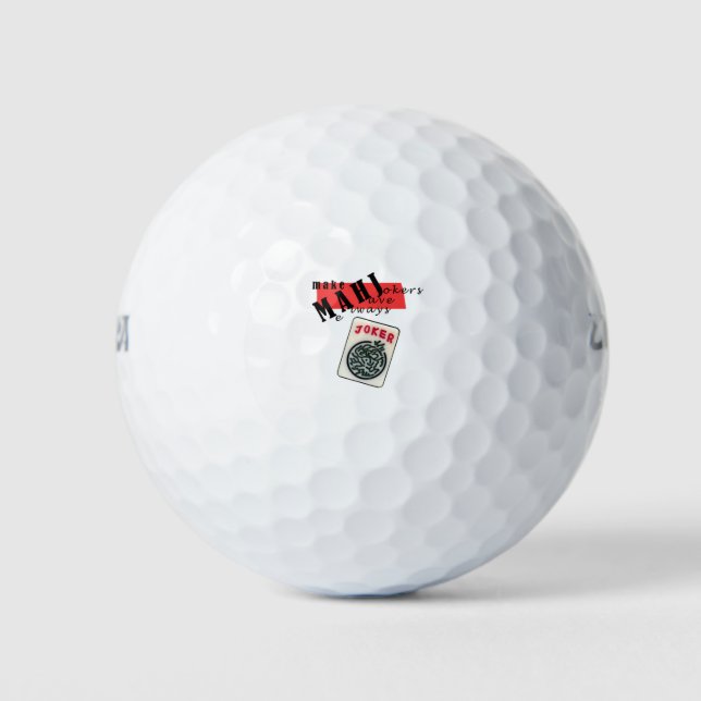 Pelotas De Golf Mahjong siempre tiene bromistas (Anverso)
