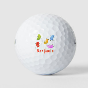 Pelotas De Golf Malas judías felices saltando ilustracion personal