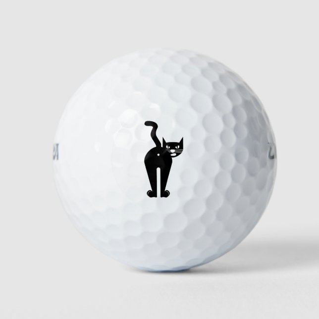 Pelotas De Golf Mammal silhouette de gato animal (Anverso)