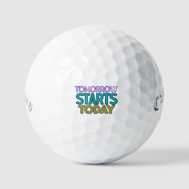 Pelotas De Golf Mañana Comienza Hoy (Anverso)