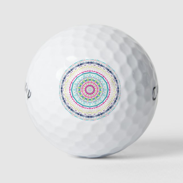 Pelotas De Golf mandala colorida (Anverso)