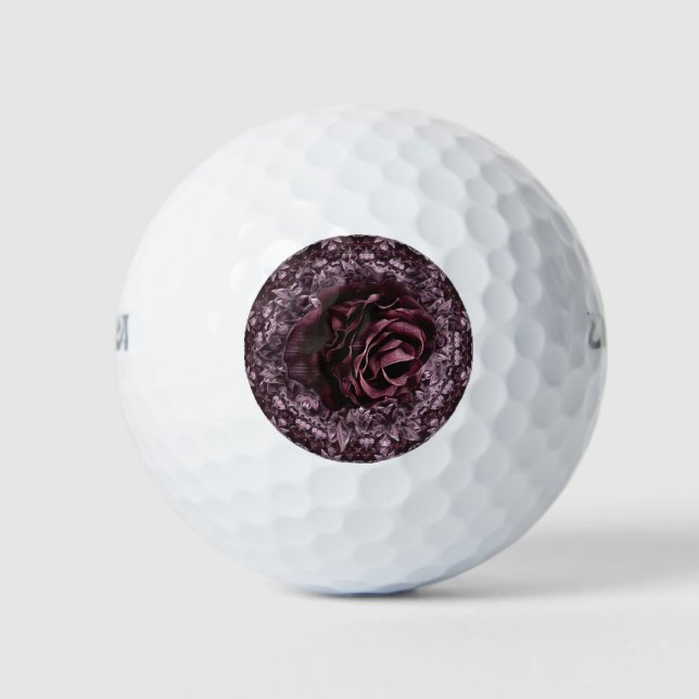 Pelotas De Golf Mandala de rosa  (Anverso)