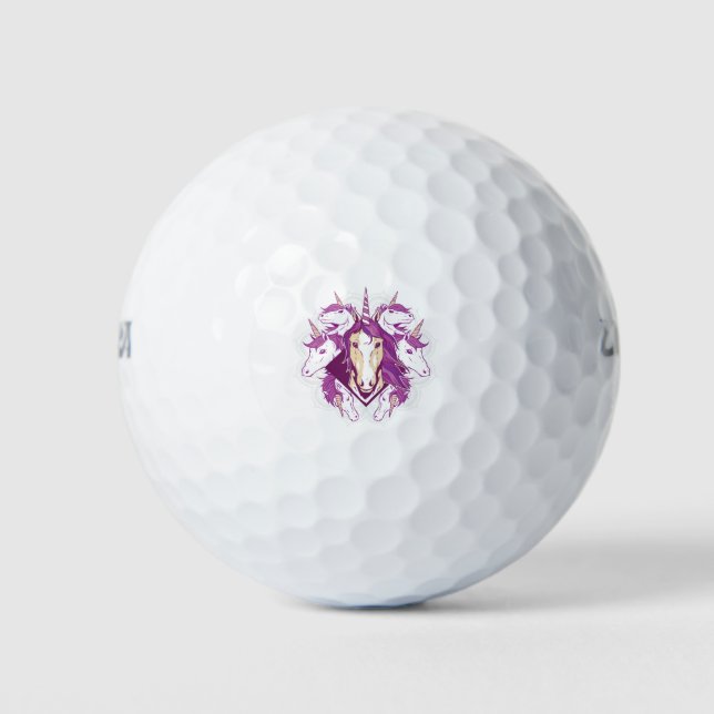 Pelotas De Golf Mandala de unicornio (Anverso)