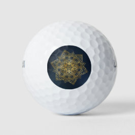 Pelotas De Golf Mandala dorada