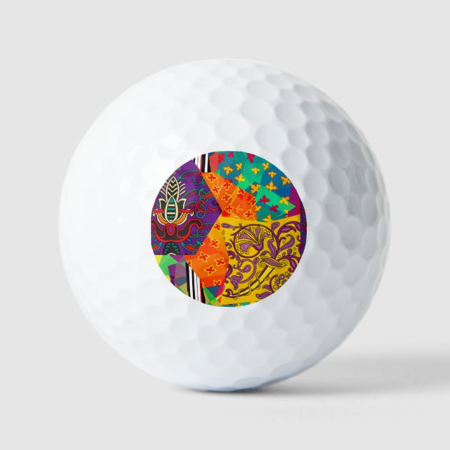 Pelotas De Golf Mandala festiva india turca (Anverso)
