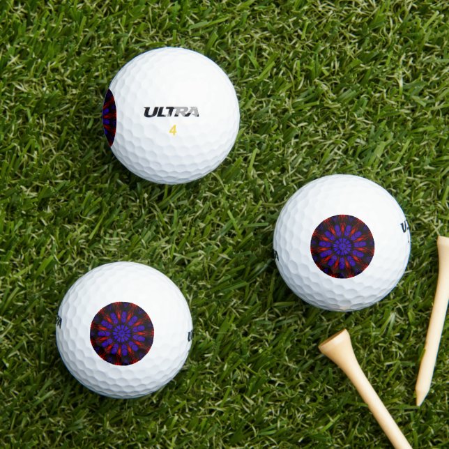 Pelotas De Golf Mandala Suroeste Hippie Boho Moda Bohemias (Césped in situ)