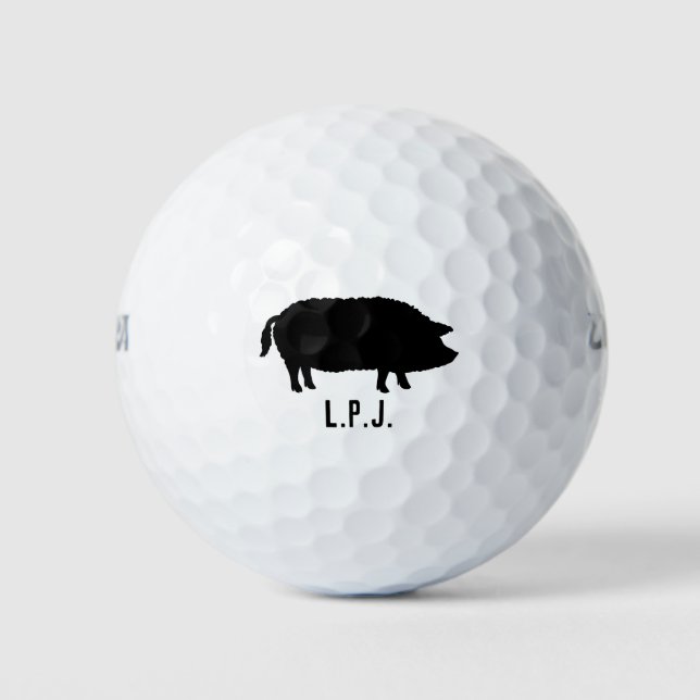 Pelotas De Golf Mangalitsa Pig Silhouette (Anverso)