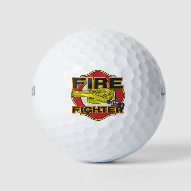 Pelotas De Golf Manguera y escudo de bomberos (Anverso)