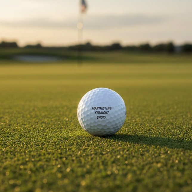 Pelotas De Golf "Manifesting Straight Shots" Mindset Humor Gift  (Subido por el creador)
