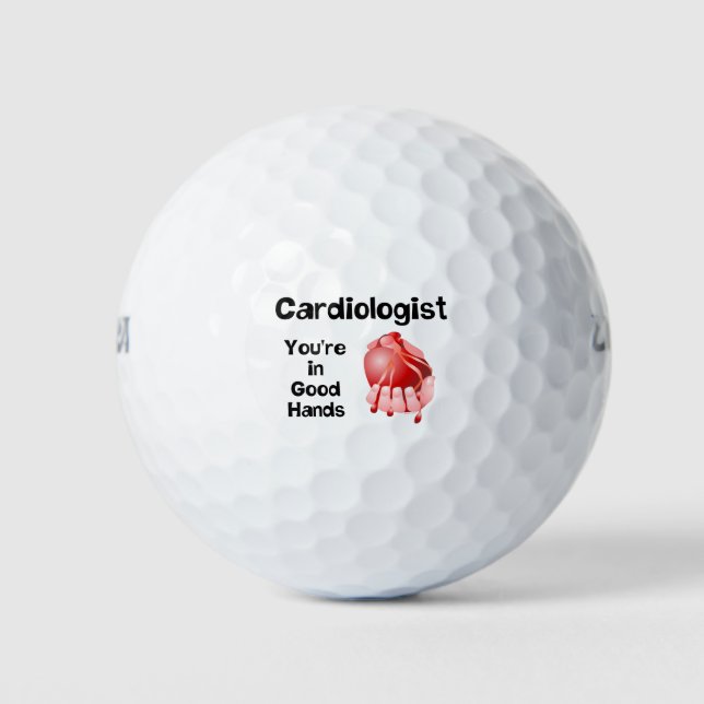 Pelotas De Golf Manos buenas del cardiólogo (Anverso)