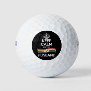 Pelotas De Golf Mantén la Calma Soy El Marido Gay Esposo Papá Orgu