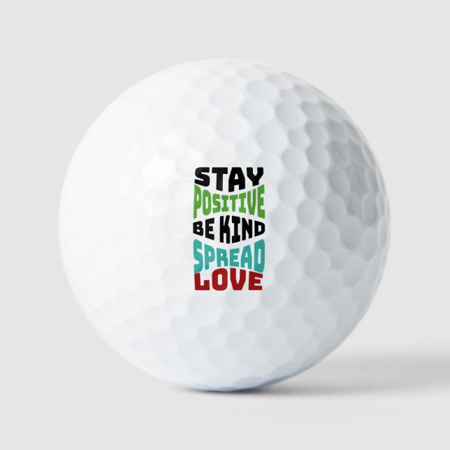 Pelotas De Golf Mantén Positivo (Anverso)