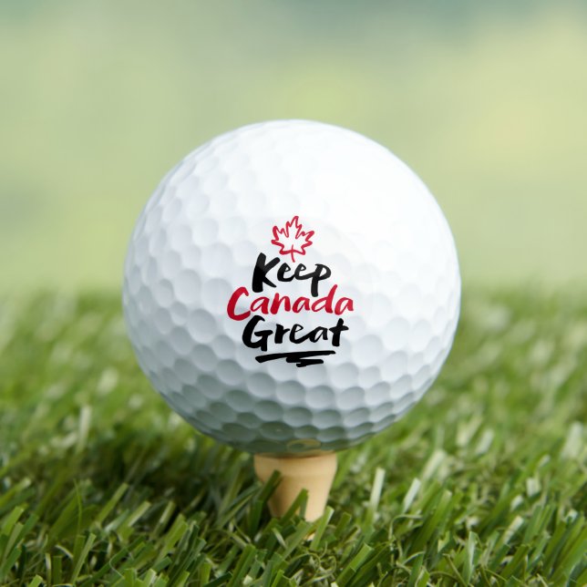 Pelotas De Golf ¡Mantener GRANDE a CANADÁ!  Hoja de Arce Canadiens (Camiseta in situ)