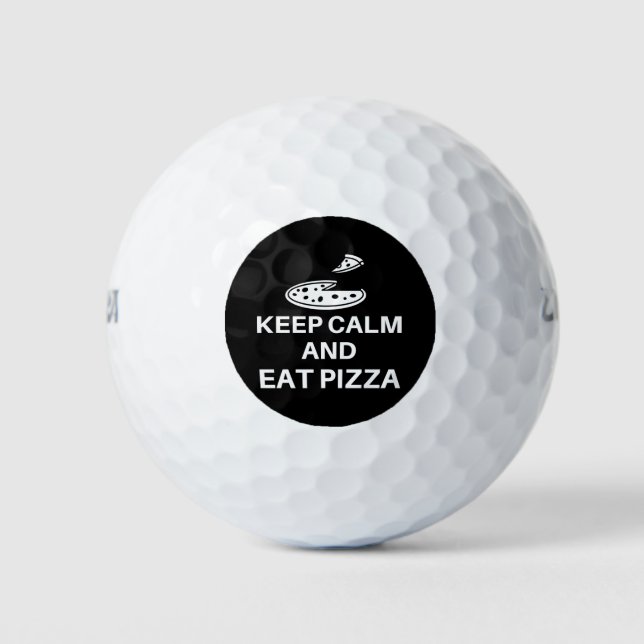 Pelotas De Golf Mantener La Calle Y Comer Pizza (Anverso)