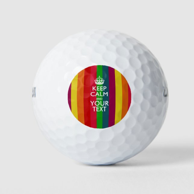 Pelotas De Golf MANTENER LA CALMA Y EL Texto Creativo (Anverso)