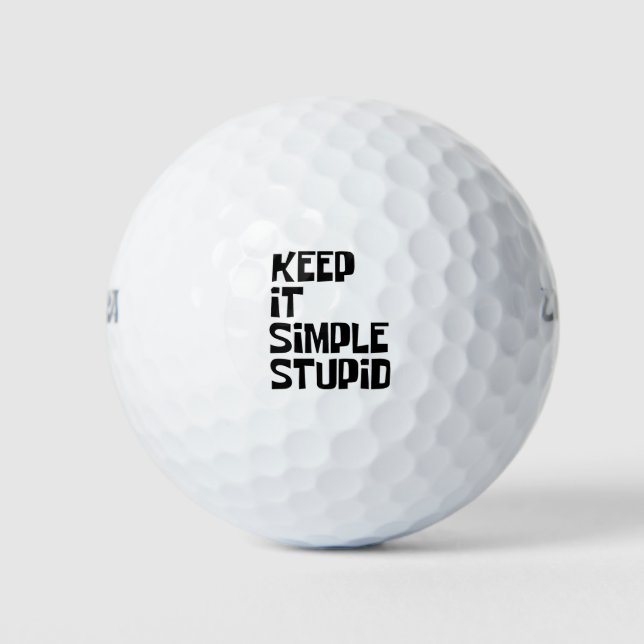 Pelotas De Golf Mantenerlo simple estúpido (Anverso)