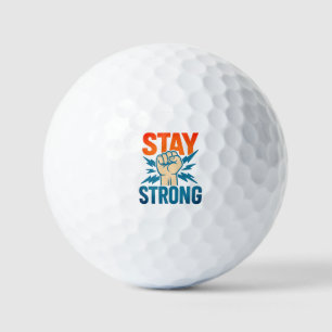 Pelotas De Golf Mantente fuerte - Desi motivacional de poder de pu