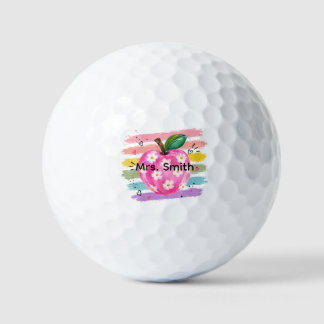 Pelotas De Golf Manzana de margarita de acuarela personalizada