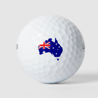 Pelotas De Golf Mapa de bandera de Australia