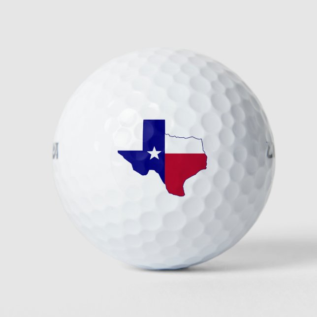 Pelotas De Golf Mapa de bandera de Texas (Anverso)