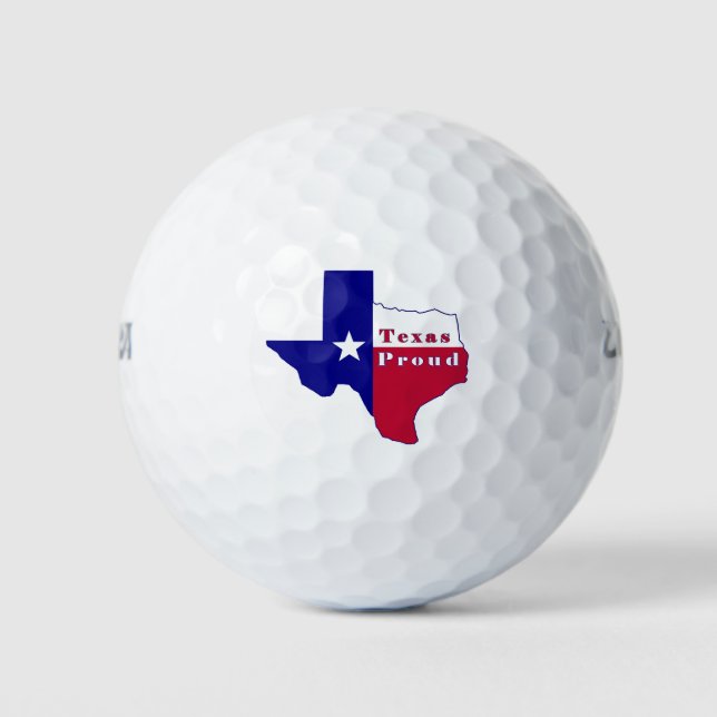 Pelotas De Golf Mapa de Bandera Orgullosa de Texas (Anverso)