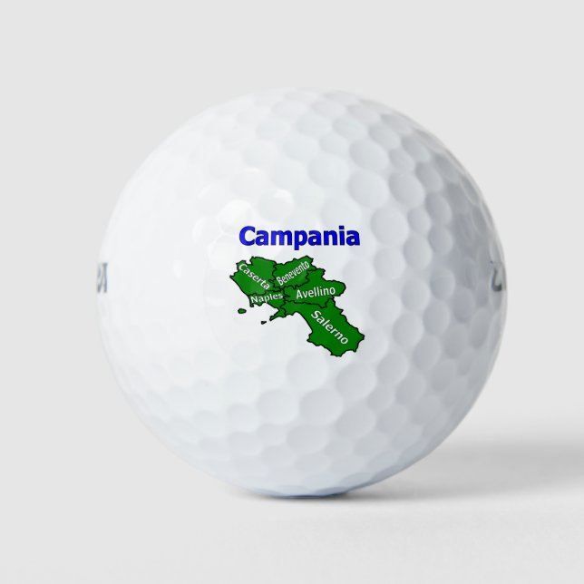 Pelotas De Golf Mapa de Campania con Provincias (Anverso)