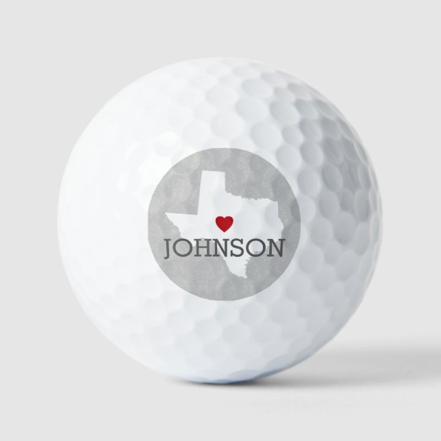 Pelotas De Golf Mapa de Estado del Hogar Arte - Nombre personaliza (Anverso)